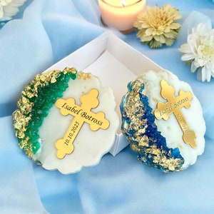Embossed Baptism Magnet Favor, Baptism Gifts for Guests, Personalized Baptism Favor, Mi Bautizo, First Confirmation, Keepsake Baptism Gifts