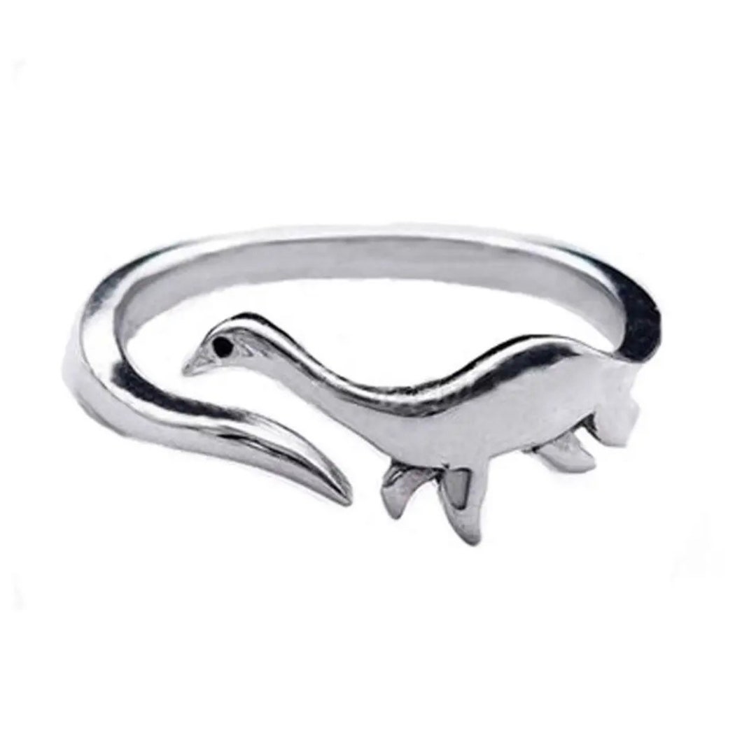 Silver Dinosaur Ring Cute Dainty Ring - Etsy UK