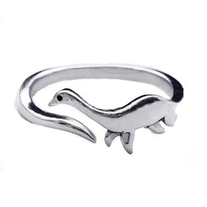 Silver dinosaur ring cute dainty ring