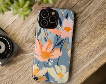 Blue Floral Hues Cell Phone Case by Shield Shack Designs