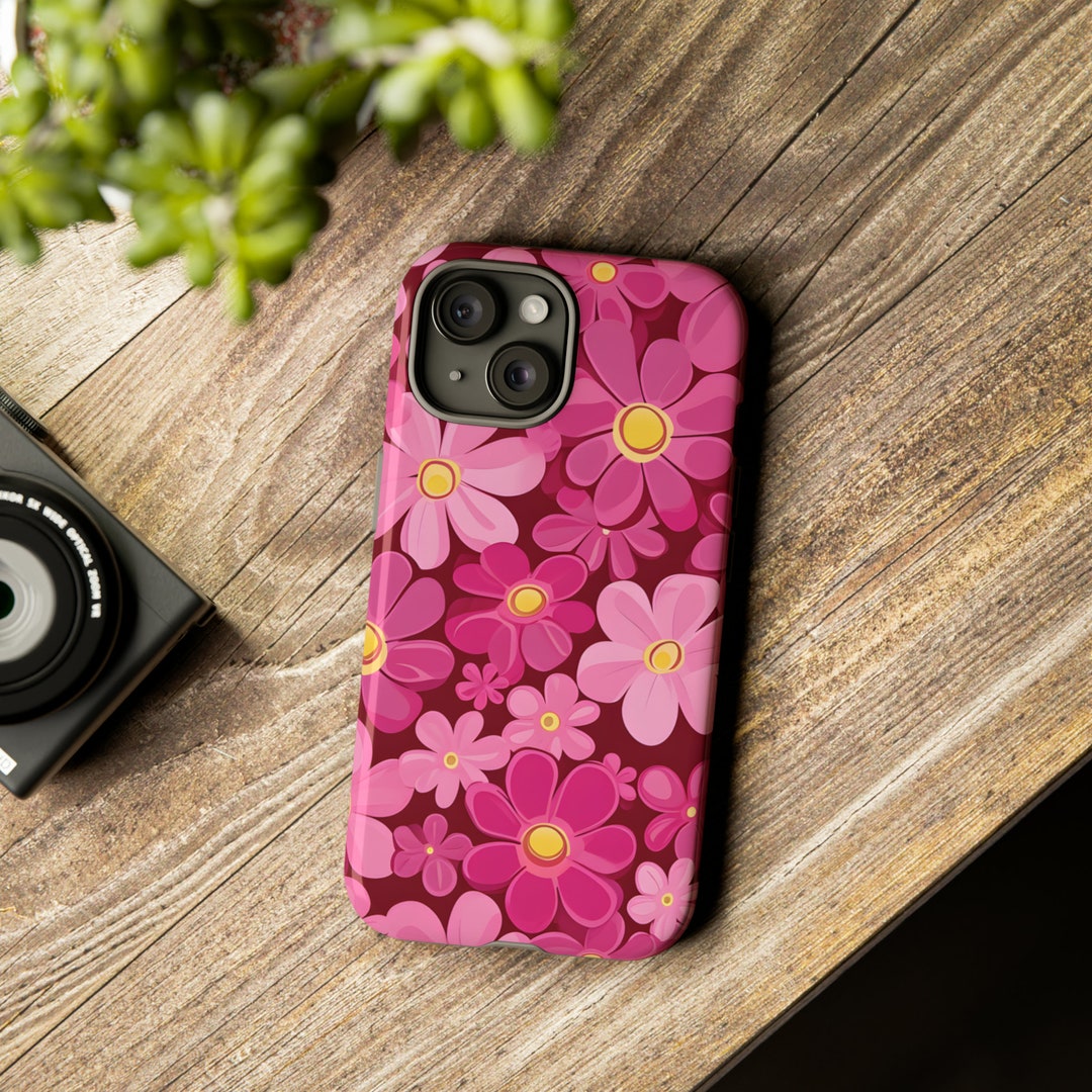 Poppy Pink Cell Phone Case by Shield Shack Designs - Etsy