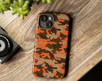 Orange Camo Phone Case by Shield Shack Designs