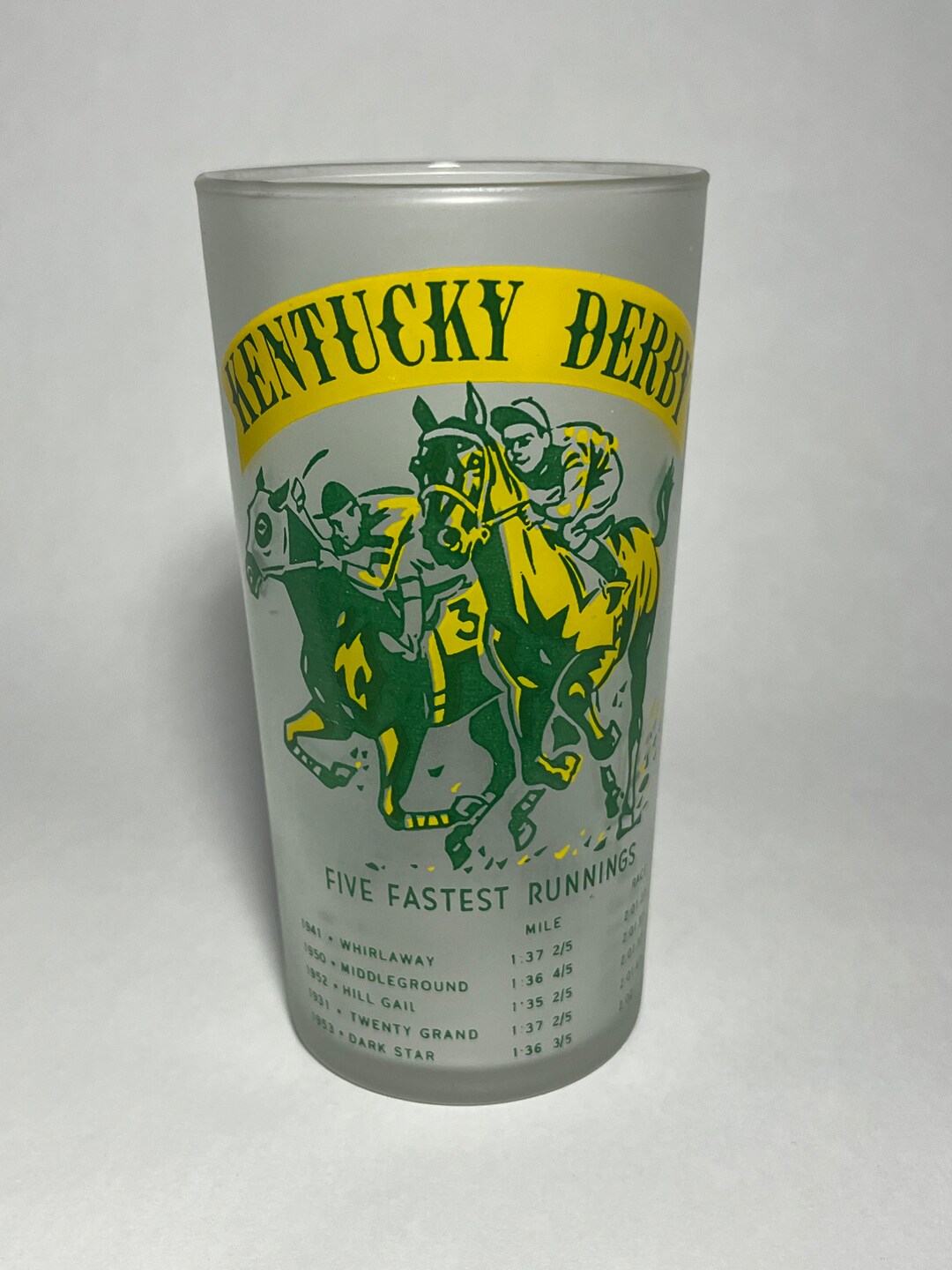 1955 Kentucky Derby Glass Etsy