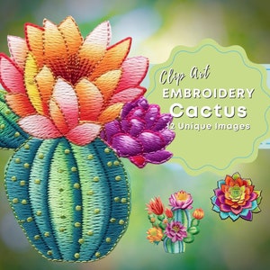Cactus Clipart - Image numérique succulente, Clip Art du Sud-Ouest, Journalisation, Invatation, Scrapbooking, Utilisation commerciale, PNG Transperent