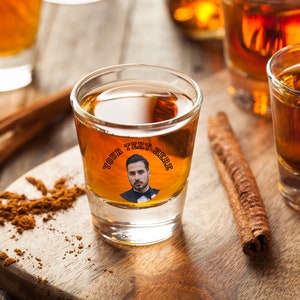 Shot glass with photo Custom birthday Shot glasses Shot glass with face Birthday shot glasses Customized shot Glass Party Shot glass name