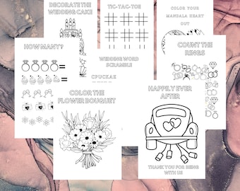 Wedding activity Printable Kids Wedding Activity Book Wedding Coloring Book Kids Wedding Activity Book Custom Coloring Book kids activities