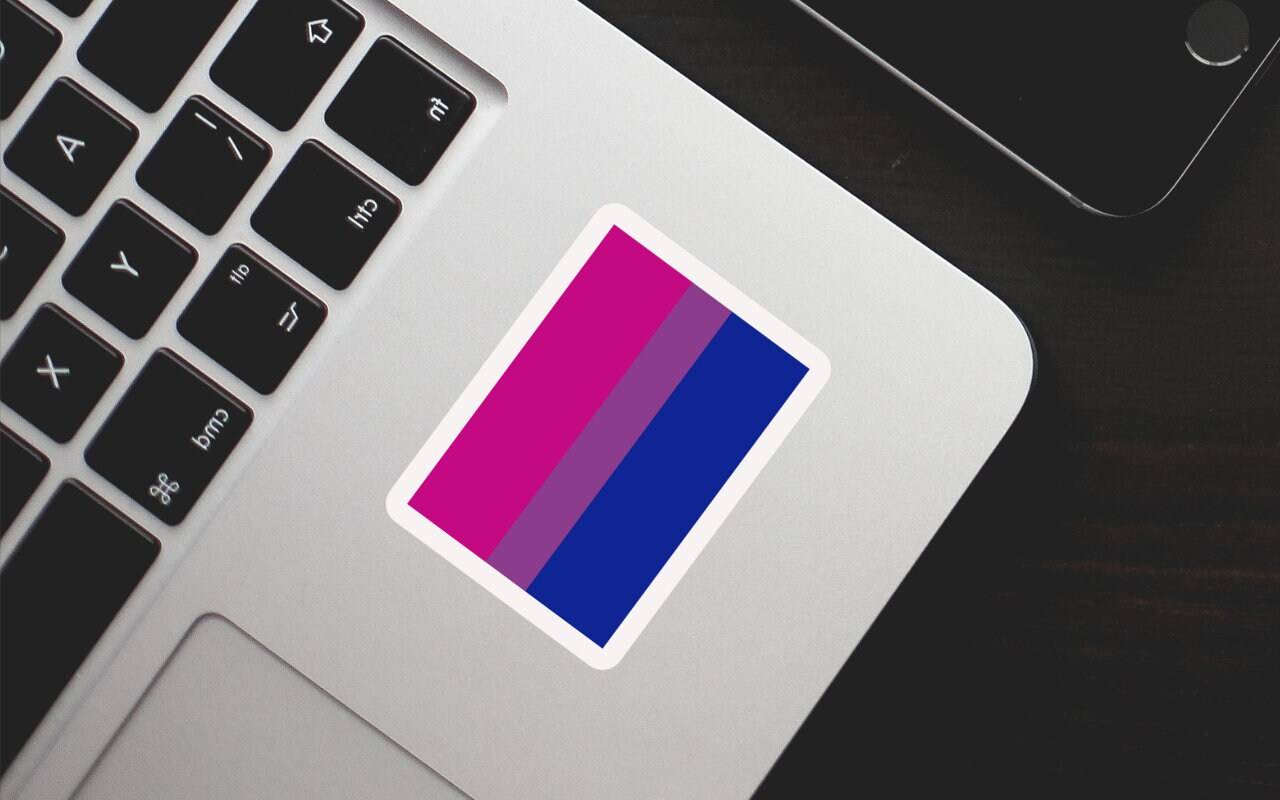 Bisexual Flag Sticker | Bi Pride Vinyl Sticker | Water Bottle Sticker ...