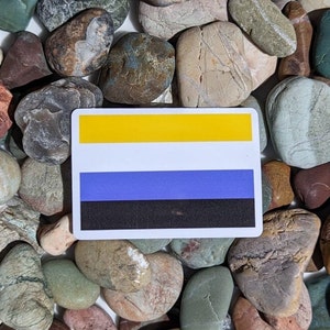 Nonbinary Flag | Gay Pride Vinyl Sticker | Water Bottle Sticker |Nonbinary Pride |Trans Pride |Laptop Decal |LGBTQ Owned |They/Them Pronouns