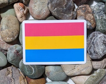 Pansexual Flag | Waterproof and Weatherproof | Pride Flag | Pan Pride | Water Bottle Sticker | Laptop Decal | LGBTQ Owned