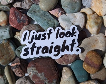 I Just Look Straight Sticker | Love Wins Vinyl Sticker | Two Sizes | Water Bottle Sticker | Laptop Decal | LGBTQ Owned | Queer Love