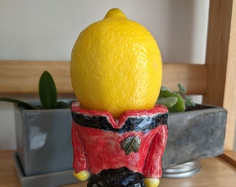 FRUIT FRIEND: Original hand-built ceramic sculpture