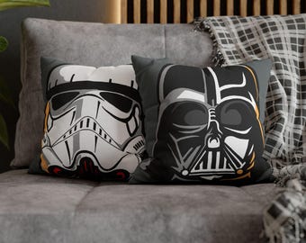 Star Wars Darth Vader and Stormtrooper 2-Sided Pillowcase, Various Sizes (Dark Grey)