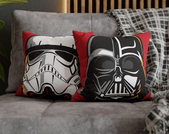 Star Wars Darth Vader and Stormtrooper 2-Sided Pillowcase, Various Sizes (Red)