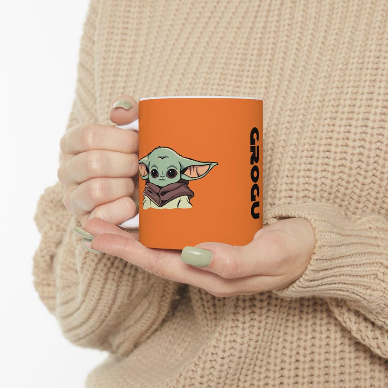 Star Wars Inspired Grogu 11oz or 15oz Ceramic Coffee Mug (Cresta) image 12
