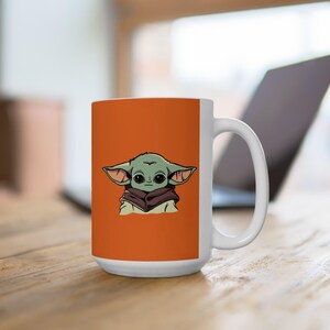 Star Wars Inspired Grogu 11oz or 15oz Ceramic Coffee Mug (Cresta) image 9