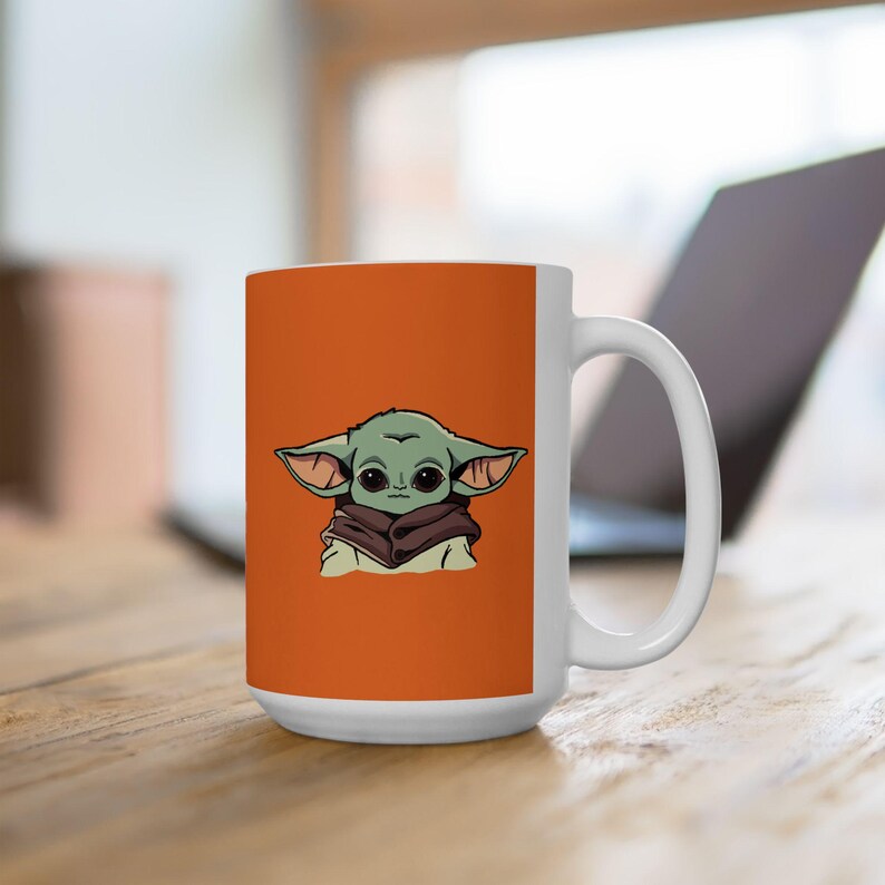 Star Wars Inspired Grogu 11oz or 15oz Ceramic Coffee Mug (Cresta) image 9