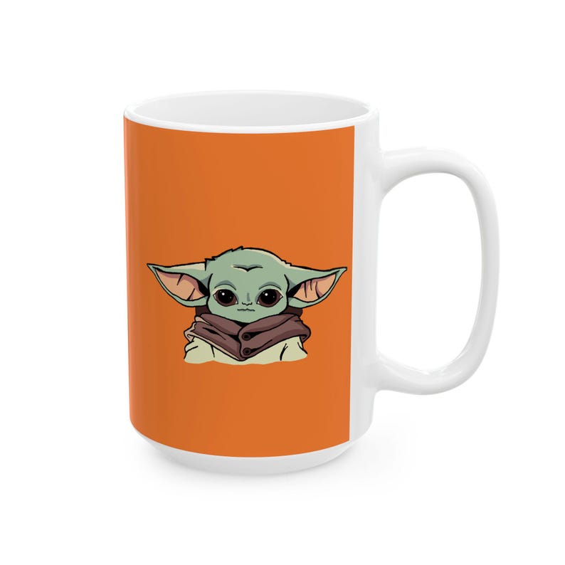 Star Wars Inspired Grogu 11oz or 15oz Ceramic Coffee Mug (Cresta) image 7