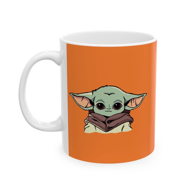 Star Wars Inspired Grogu 11oz or 15oz Ceramic Coffee Mug (Cresta) image 4