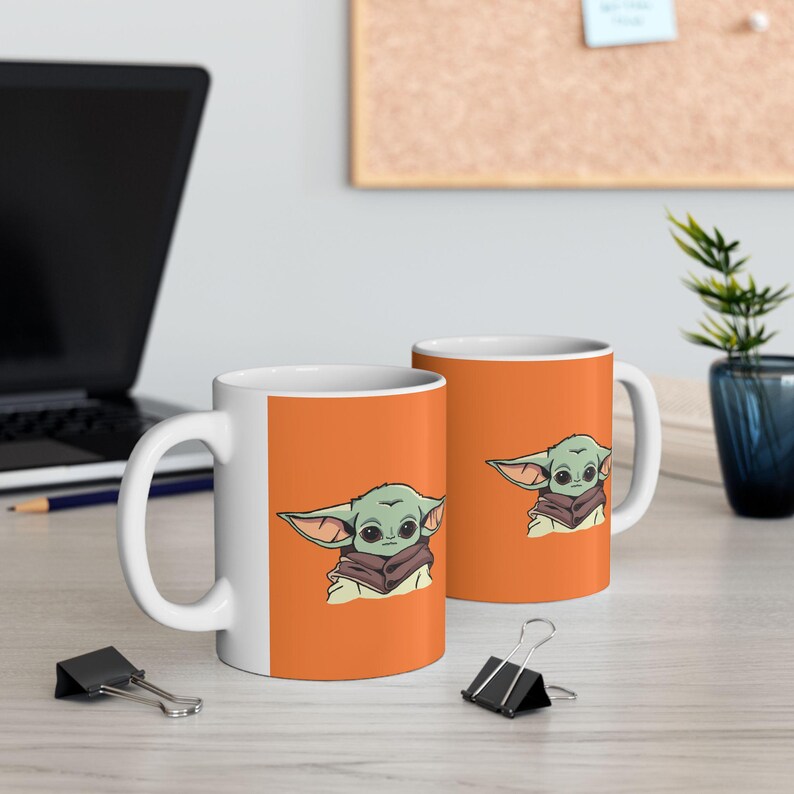 Star Wars Inspired Grogu 11oz or 15oz Ceramic Coffee Mug (Cresta) image 10
