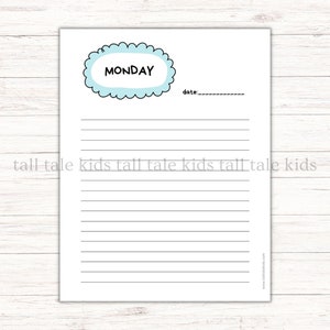 Digital Download, Printable Daily Sheet Pages, Journal, Diary, Creative ...