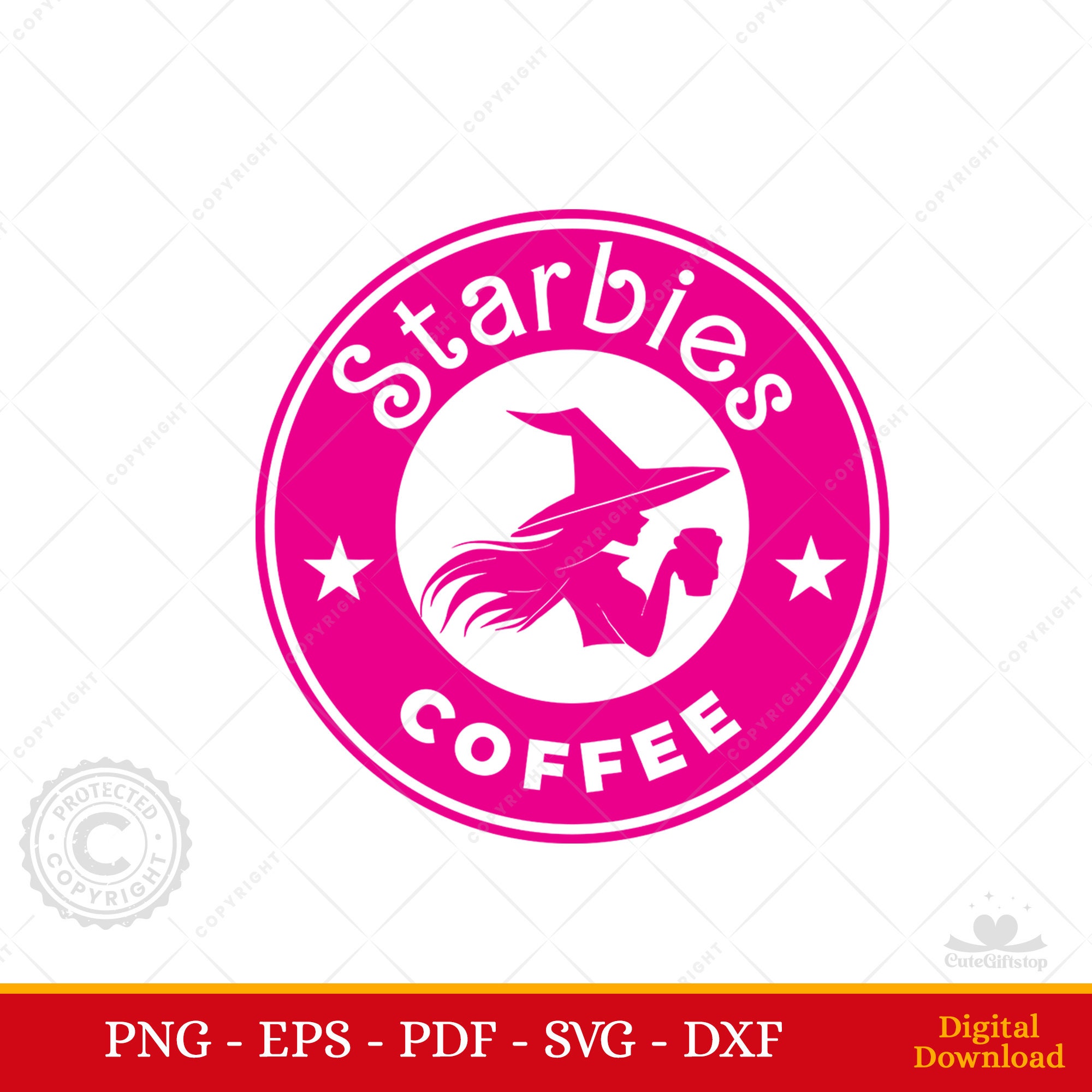 Starbies Coffee Svg Starbucks Girl Png Funny Coffee Pdf Etsy