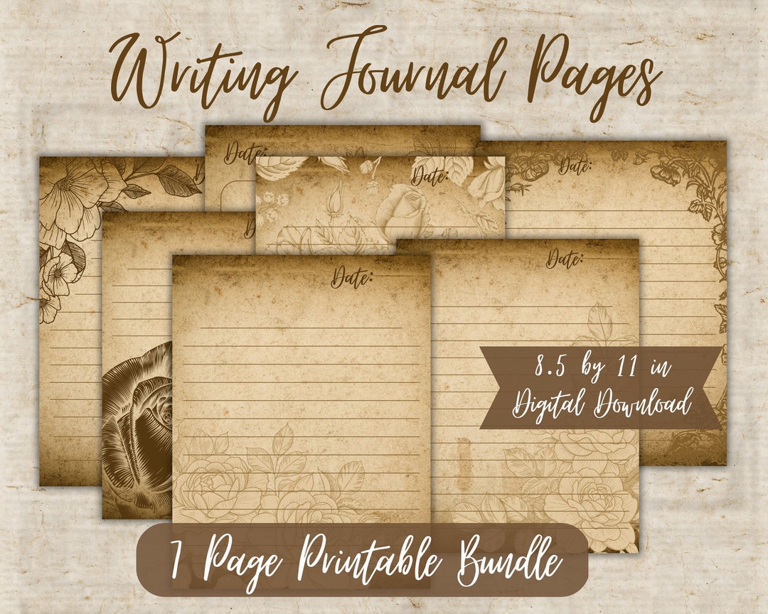 Old Vintage Writing Journal Pages - Etsy