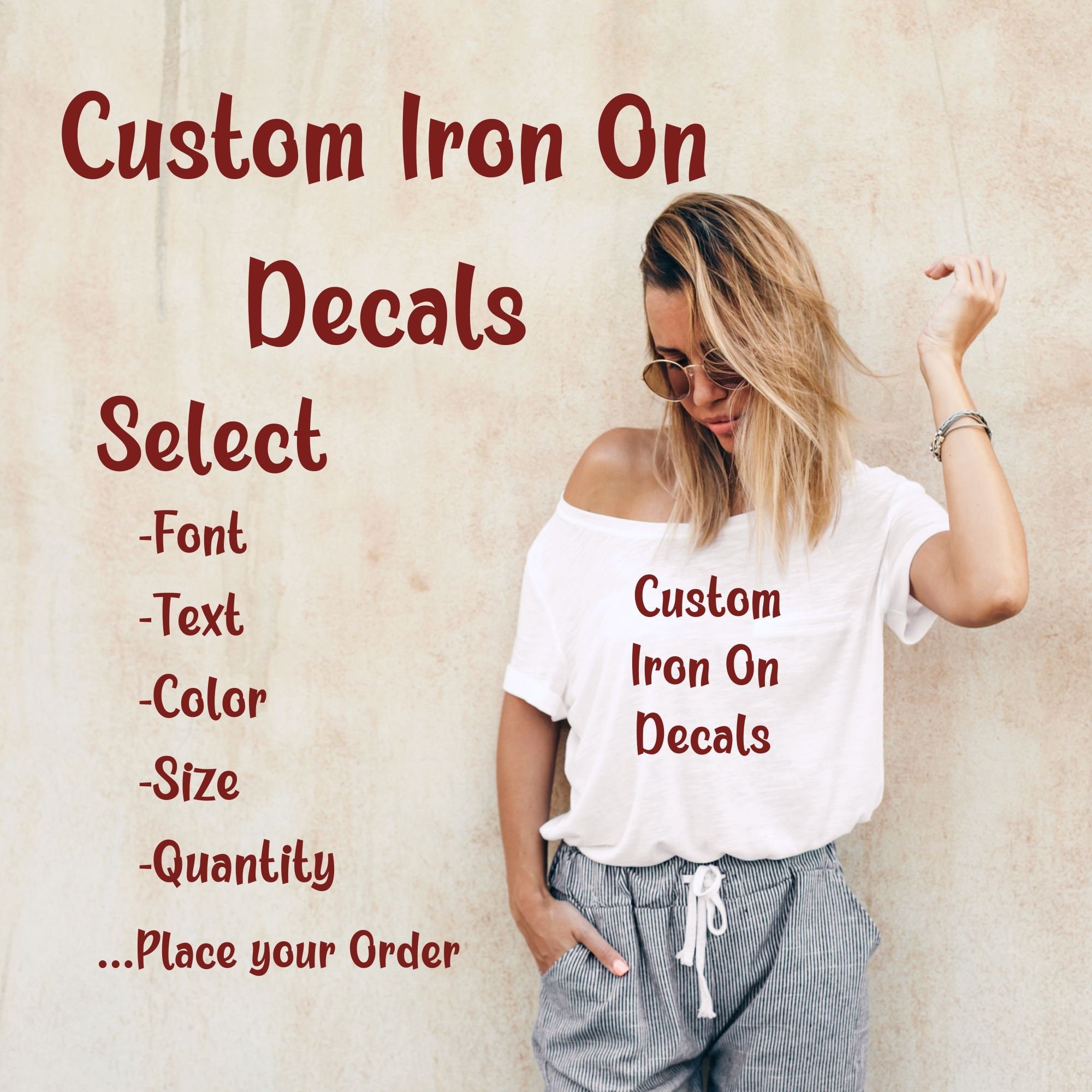 Personalized Iron on Decals Custom Iron on Decal Custom - Etsy Canada