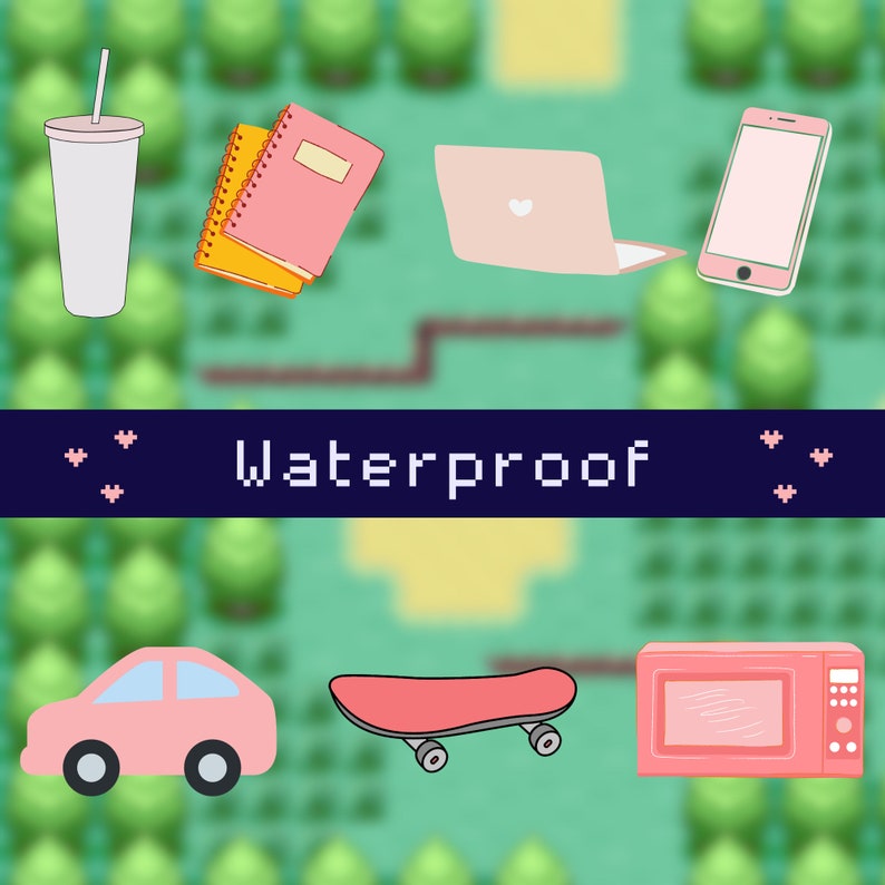 Neopet Paint Brushes Pack of 5 Neopets Sticker Waterproof and Easy Peel