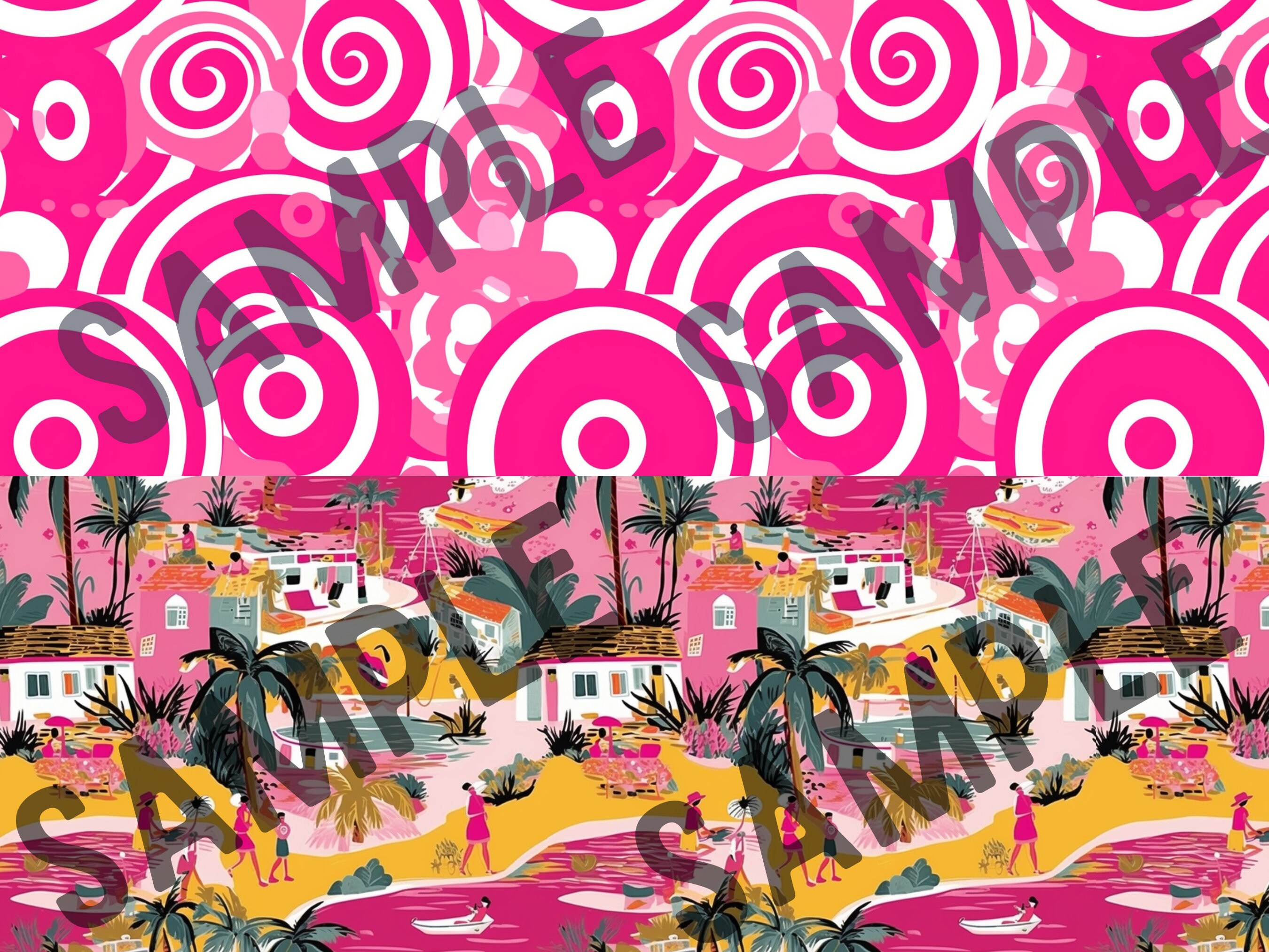 Barbie Inspired Commercial Use Seamless Pattern Digital Download 1024 X ...