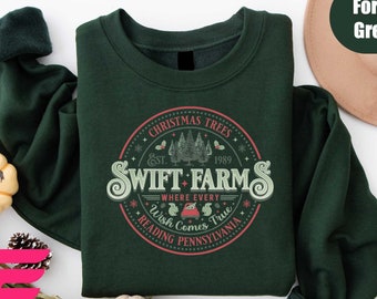 Swift Farm Christmas Trees Sweatshirt, Christmas Tree Sweatshirt, Christmas Tree Sweater, Christmas Holiday Shirt, Xmas Tree, Xmas Gift