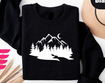 Mountain Sweatshirt, Sunset Sweatshirt, Cozy Season Sweatshirt , Outdoor Sweatshirt, Wanderlust Sweatshirt, Hiking Sweatshirt, Nature Gift