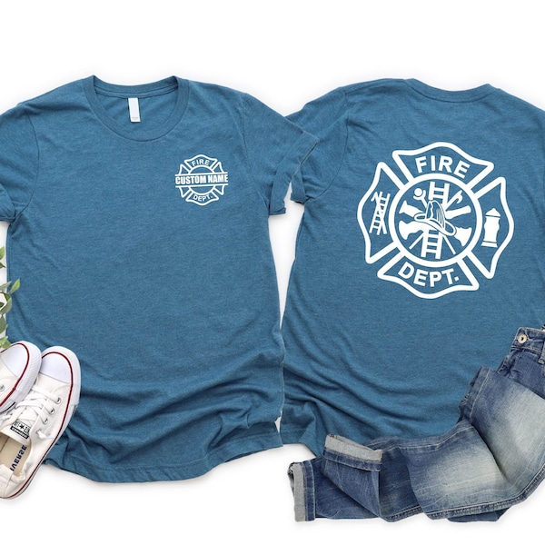 Fire Department Shirt, Firefighter T-shirt, Fireman Tee, Gift For Fireman, Fire Dept. Logo Shirt, Fire Fighter Gift, First Responder Shirt