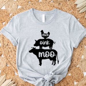 Farm Animal Shirt, Cluck Oink Moo Shirt, Farm Shirt, Chicken Shirt, Chicken Shirt, Cow Shirt, Farm Girl Shirt, Farm Life Shirt, Country Girl