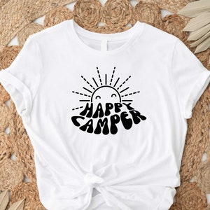 Happy Camper Shirt, Adventure Shirt, Camping Shirts, Mountain Shirt, Nature Lover Shirt, Camping Gift, Vacation Shirt, Camper Shirt