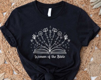 Women of the Bible Book Shirt, Book Tee, Bible Reading, Christian Book Lover, Inspirational Bible Women, Christian Women, Faith, Jesus lover