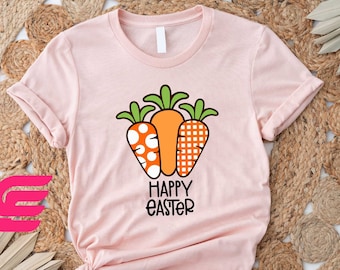 Happy Easter Carrot Shirt, Funny Easter Lover Shirt, Women's Easter Shirt, Family Easter Sweatshirt, Cute Carrot Shirt, Spring Rabbit Shirt