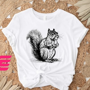 Squirrel Shirt, Cute Squirrel Shirt, Animal Lover Shirt, Squirrel Lover Gift, Sketch Squirrel, Nature Lover Shirt, Cute Animals Sweatshirt