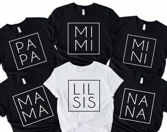 Matching Family Shirts, Fathers Day Shirt, Mothers Day Shirt, Family Shirts, Cool Family , Mama Dada Mimi Mini Shirt, Papa Shirt, Mama Shirt