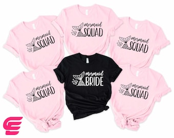 Mermaid Bride Shirt, Mermaid Squad Shirt, Mermaid Bachelorette Shirt, Mermaid Shirt, Bachelorette Party Shirt, Bride Shirt, Gift For Bride