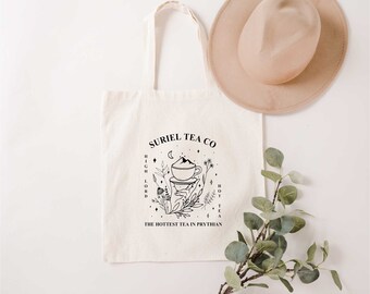 Suriel Tea co Tote Bag, Night Court Tote bag, A Court Of Mist And Fury, Sarah J Maas, ACOTAR, ACOMAF, ACOWAR, Book lover Tote bag,