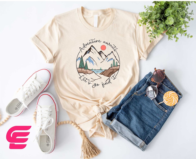 Adventure Awaits Let's Go Find It Shirt, Adventure Awaits Shirt, Adventure Shirt, Mountain Shirt, Hiking Shirt, Nature Shirt, Camping Shirt image 1
