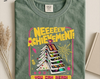 Neeeew Achievement Shirt, Dungeon Crawler Sweatshirt, This Is An Outrage Tee, Reading Achievement Sweater, Comfort Colors T-Shirt