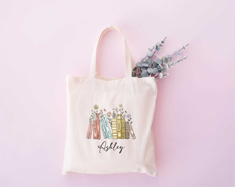 Library Tote Bag, Books Tote Bag, Custom Bookish Bag, Book Lovers Gifts, Reader Tote Bag, Librarian Gifts, Library Book Bag, English Teacher Bild 2