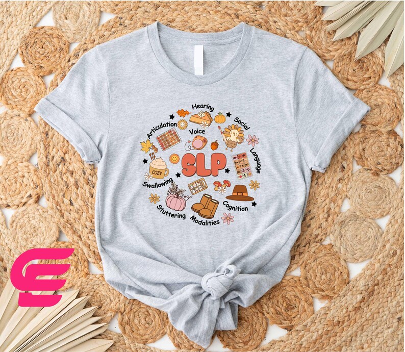 a women's tshirt with an image of a bunch of items on