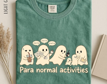 Para Normal Activities Shirt, Funny Ghost Sweatshirt, Paraprofessional Sweater, Halloween Teacher Tee, Spooky Season Comfort Colors T-Shirt