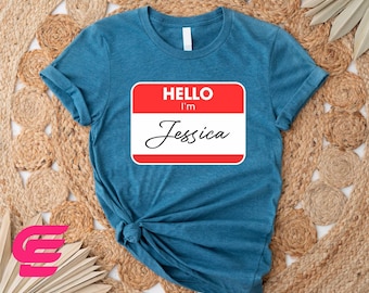Hello I'm Custom Shirt,Custom Name Shirt,Nametag Shirt,Family Custom Shirt,Hello Custom Shirt,Your Text Shirt,Personalized Shirt,Custom Gift