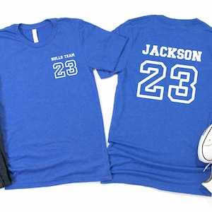 Custom Name and Back Number, Personalized Sports T-Shirt, Sport Team Tee, Your Team Shirts, Toddler Name Shirts, Personalized Custom Raglan