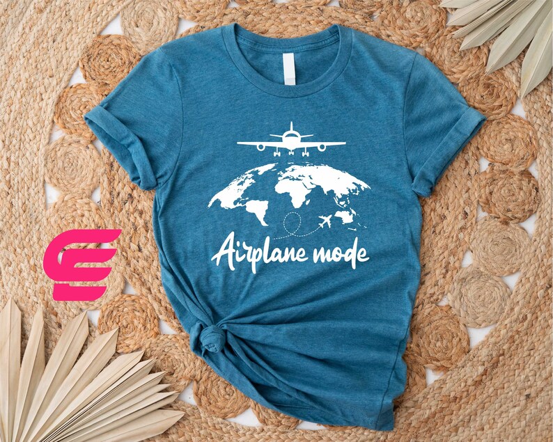 a t - shirt with the words airplane mode printed on it