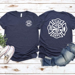 Fire Department Shirt, Firefighter T-shirt, Fireman Tee, Gift For Fireman, Fire Dept. Logo Shirt, Fire Fighter Gift, First Responder Shirt image 2