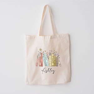 Library Tote Bag, Books Tote Bag, Custom Bookish Bag, Book Lovers Gifts, Reader Tote Bag, Librarian Gifts, Library Book Bag, English Teacher Bild 1